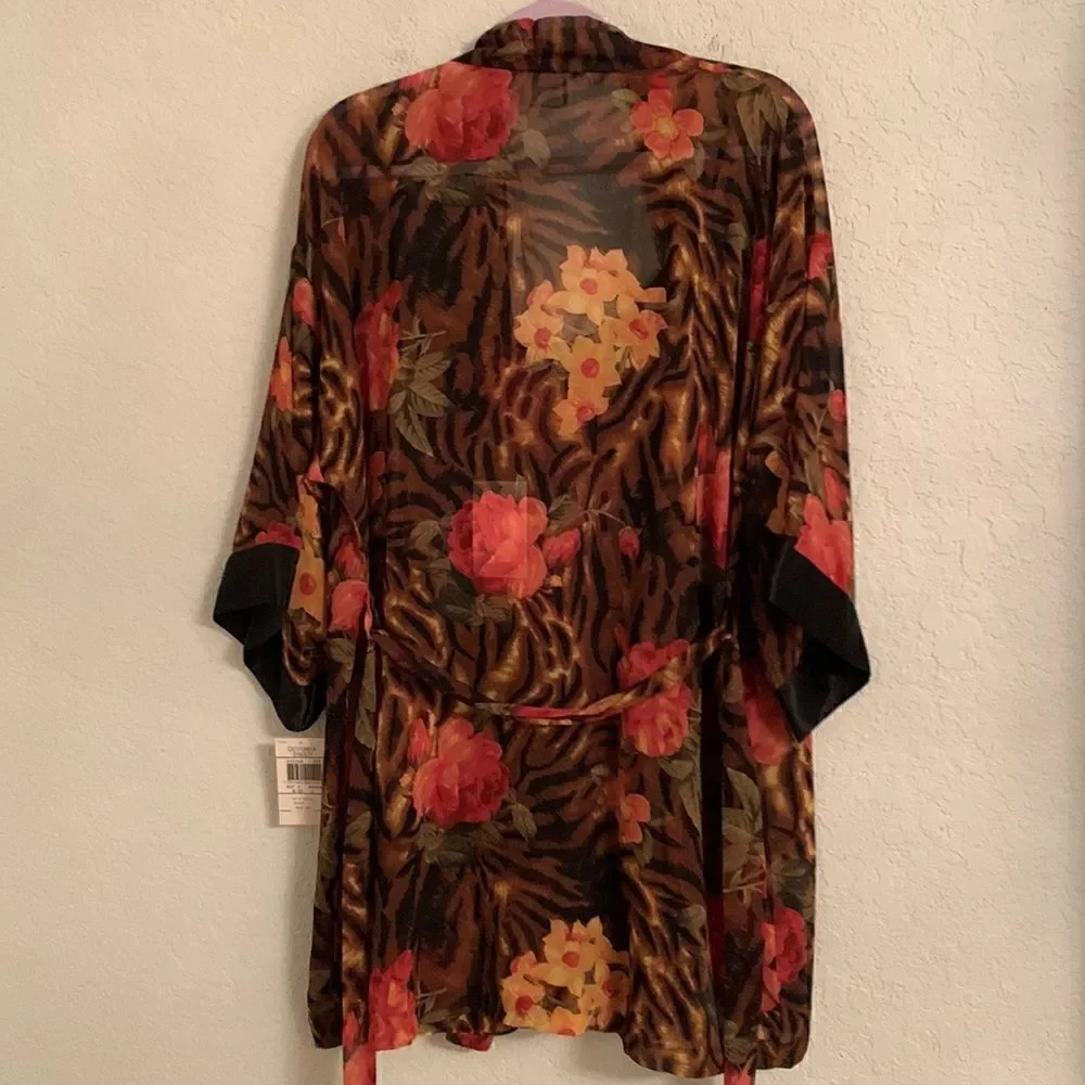NWT California Dynasty Intimates FloralTwo Piece Set Size L